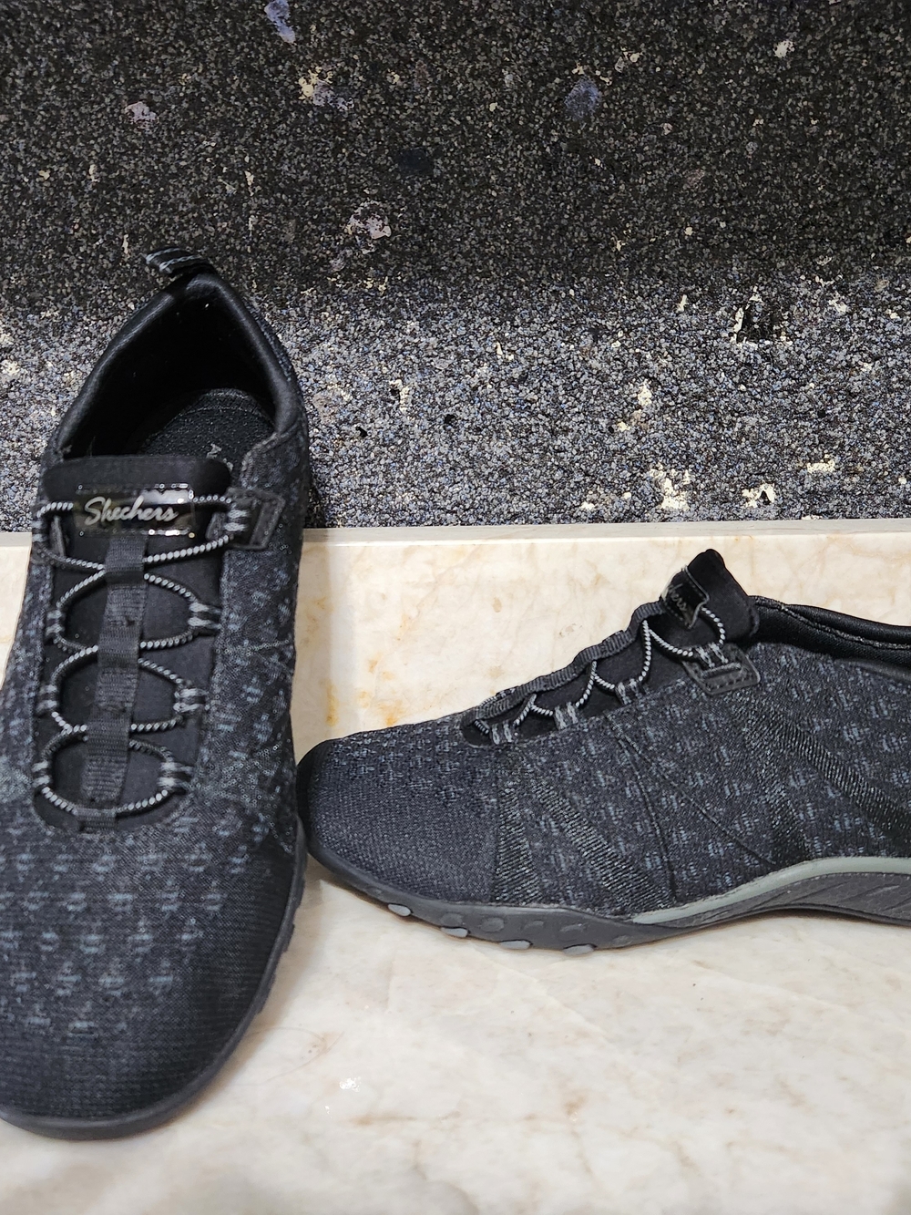 Skechers Men's Black Slip-On Athletic Shoes